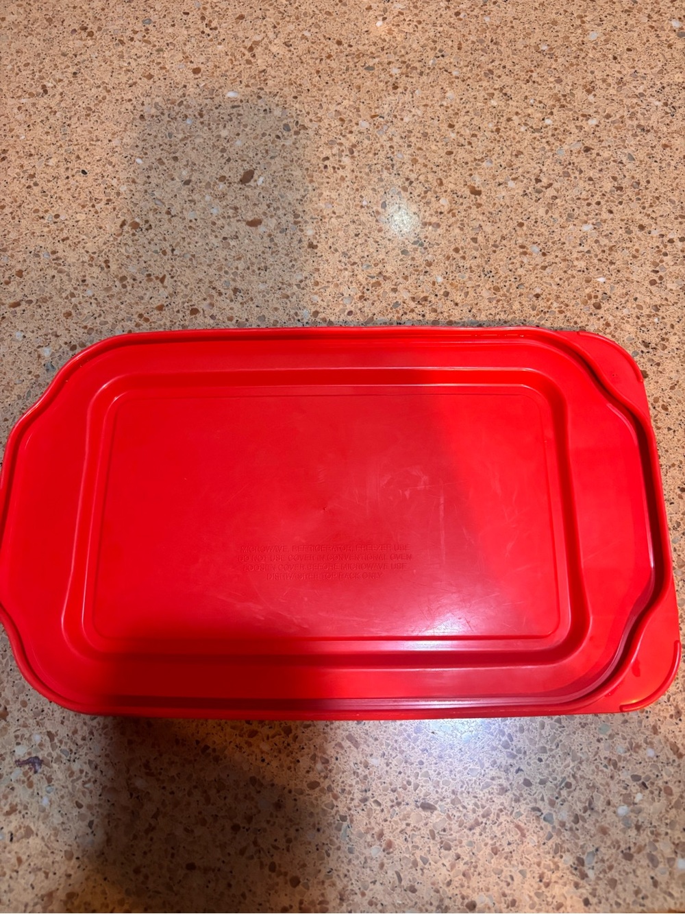 Pyrex 232 PC Red Rectangular Plastic Replacement Lid Only - Picture 6 of 8